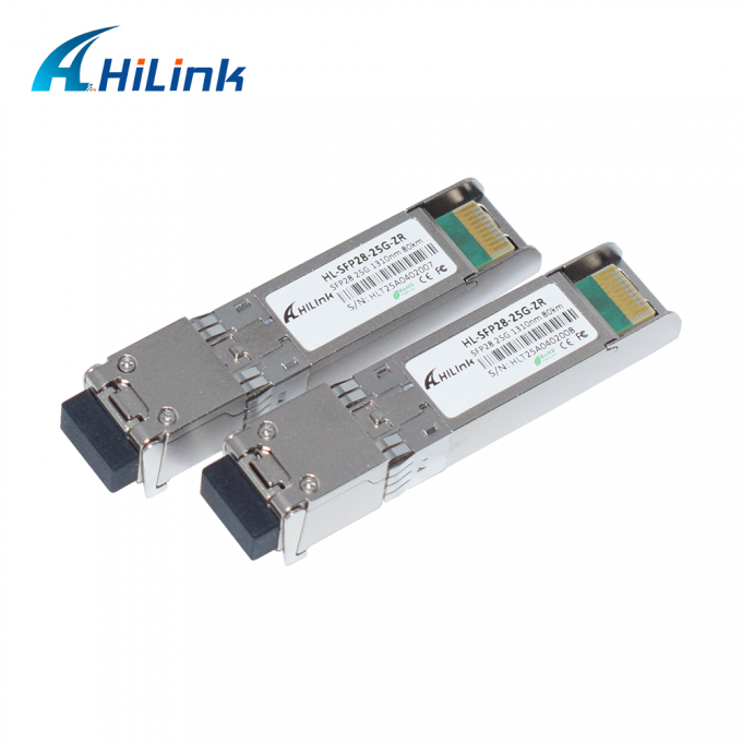 25G ZR SFP 80KM LC 25G Ethernet SFP Transceiver DOM 1310nm Πηρακτήρες οπτικών ινών 3