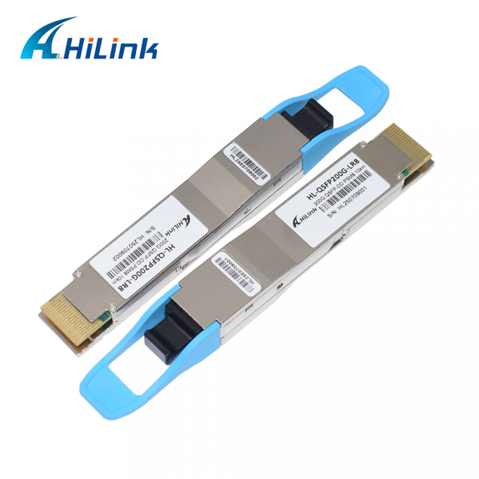 10KM 1310nm MPO16 APC 8 βαθμών DOM Οπτικός Πηρακτής 200G QSFP DD LR8 PSM8 Απόσταση μήκους κύματος 1