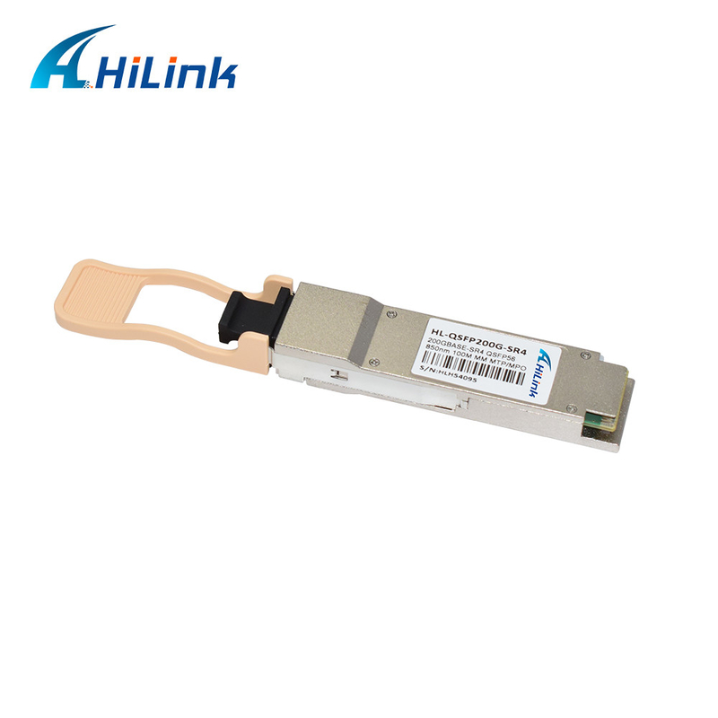 οπτική ενότητα PAM4 SR4 4×50G 100M προσιτότητα MMF mpo-12 Ethernet πομποδεκτών 200G QSFP56