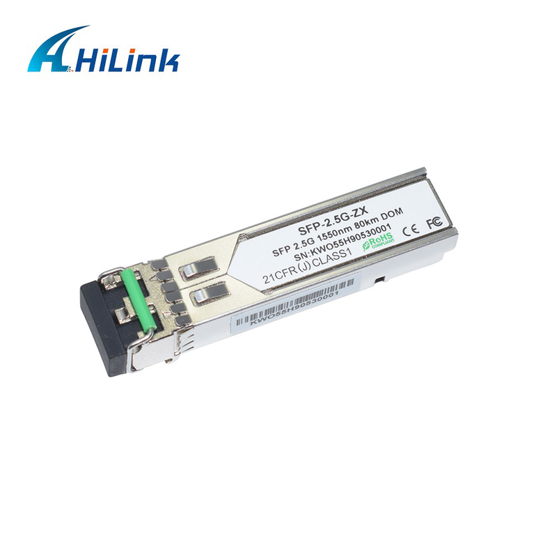 Διπλή LC ενότητα 2.5G 1550nm 80KM SFP-ZX πομποδεκτών ινών SFP για Ethernet