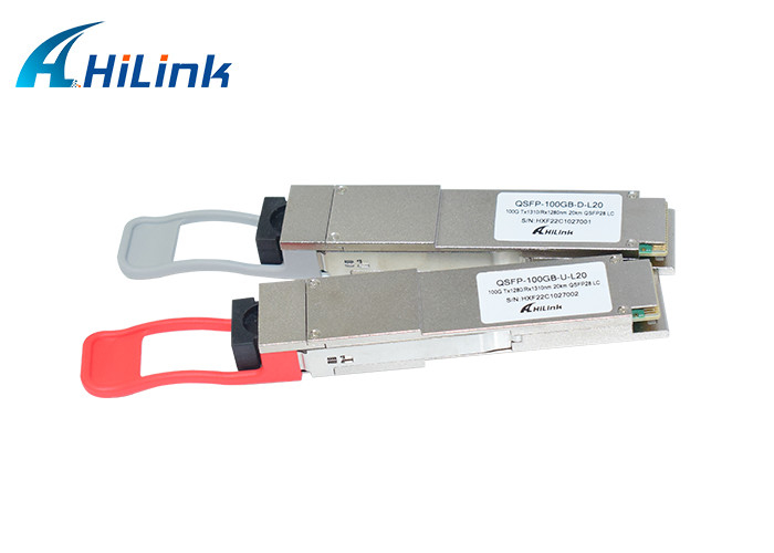 100GBASE - BX20 Οπτική μονάδα δέκτη QSFP28 LAN WDM 1280nm 1310nm 20km LC Simplex δέκτη