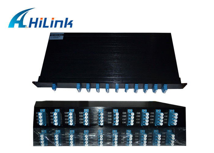 100G DWDM Mux Demux , DWDM Fiber Optic Multiplexer Demultiplexer In 1U Rack Mount Chassis