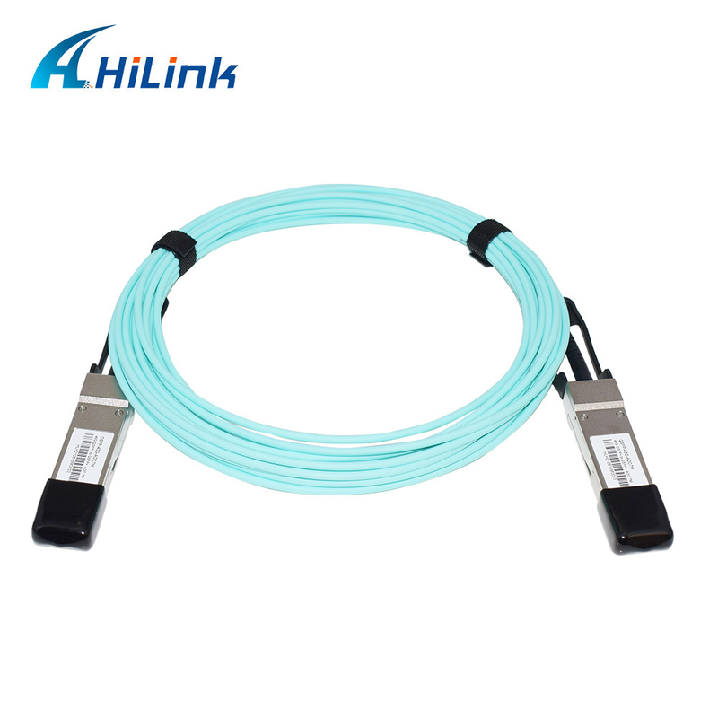 Χρώμα 7M Aqua καλωδίων δικτύων QSFP+ 40G MMF SFP OM3 AOC μήκος