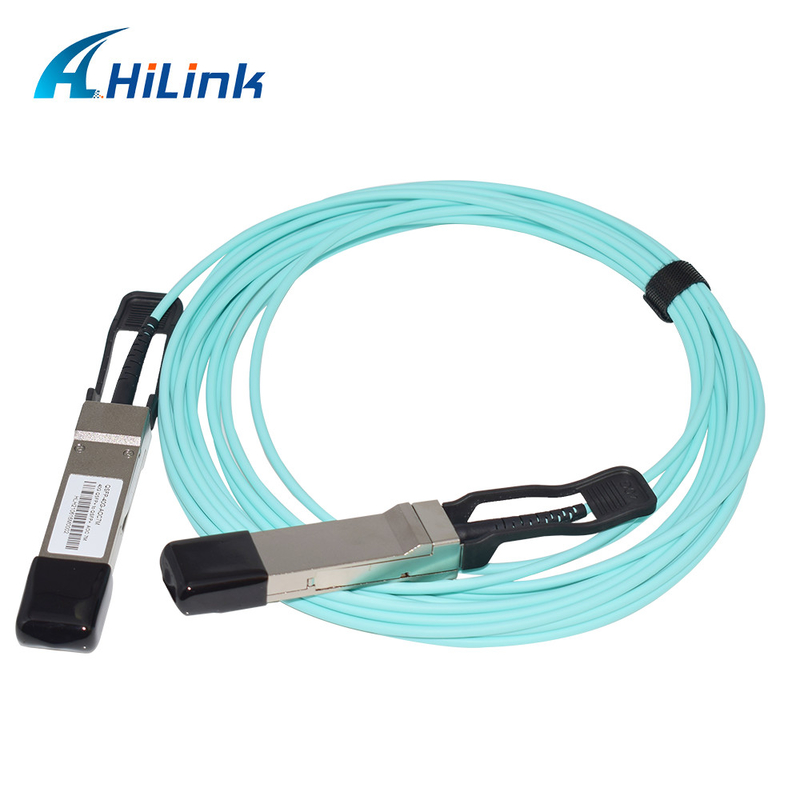 Χρώμα 7M Aqua καλωδίων δικτύων QSFP+ 40G MMF SFP OM3 AOC μήκος