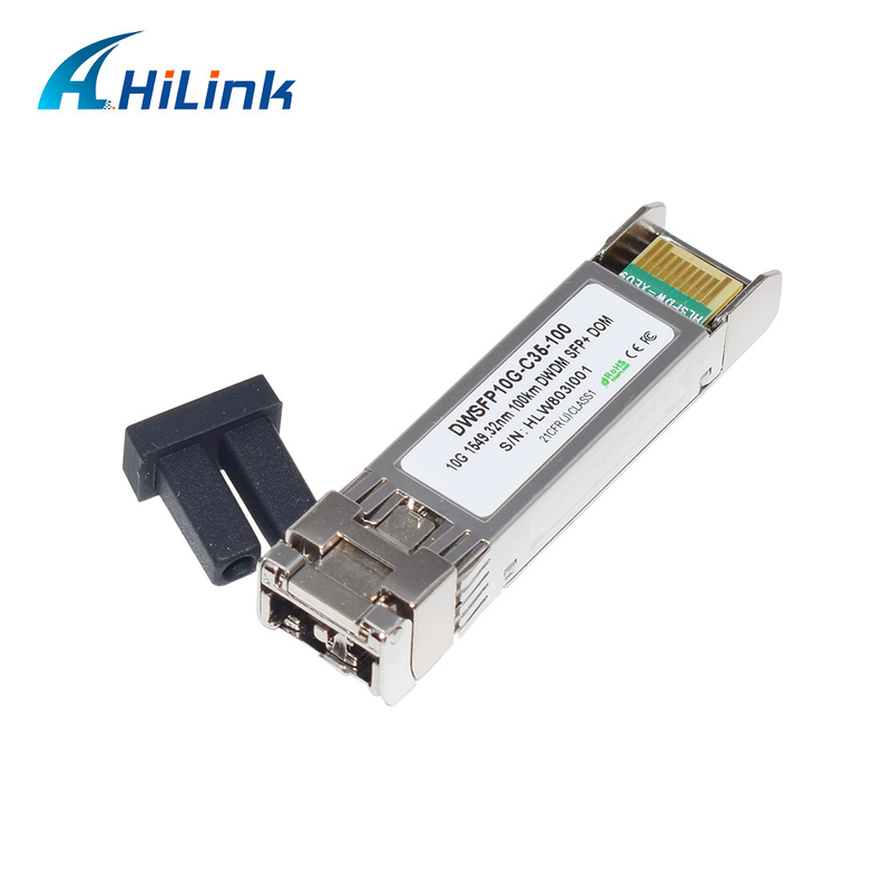 Μονάδα πομποδέκτη διπλής όψης LC SMF 10G DWDM SFP+ C17-C61 100km DOM για μετάδοση