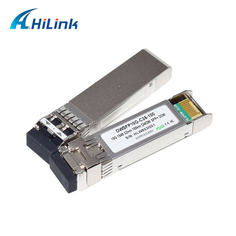 Μονάδα πομποδέκτη διπλής όψης LC SMF 10G DWDM SFP+ C17-C61 100km DOM για μετάδοση