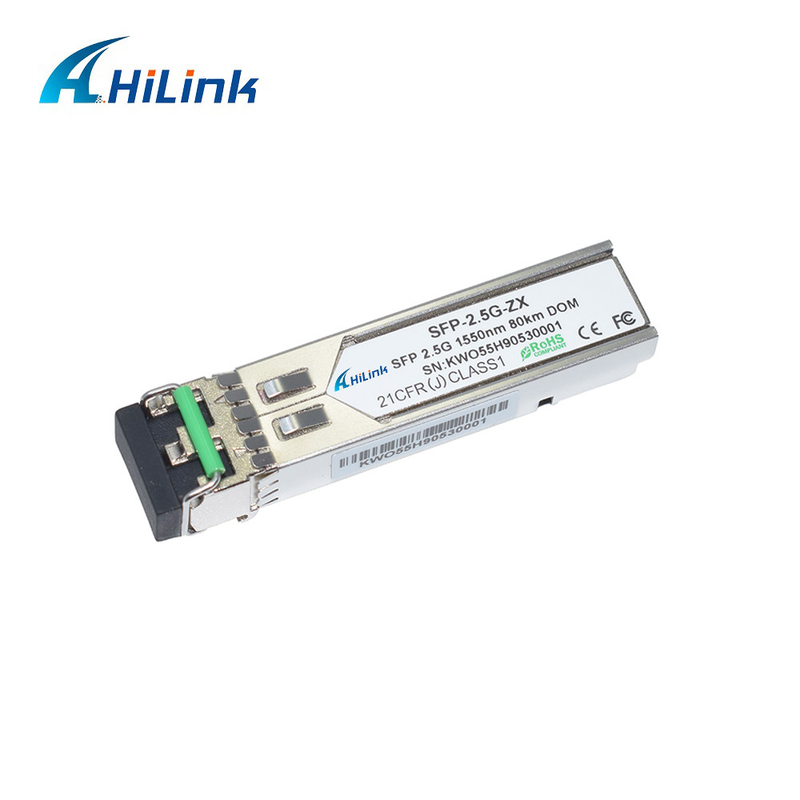 2.5GBASE-ZX 2.5G SFP 80KM Μονάδα 1550nm SMF Duplex LC 2G Optical DDM