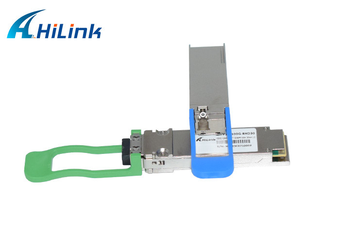 Αμφίδρομη 1304nm/1309nm 30km LC 100GBASE-BX30 QSFP28 ενιαία λειτουργία συνδετήρων DDM ινών για το δίκτυο 5G