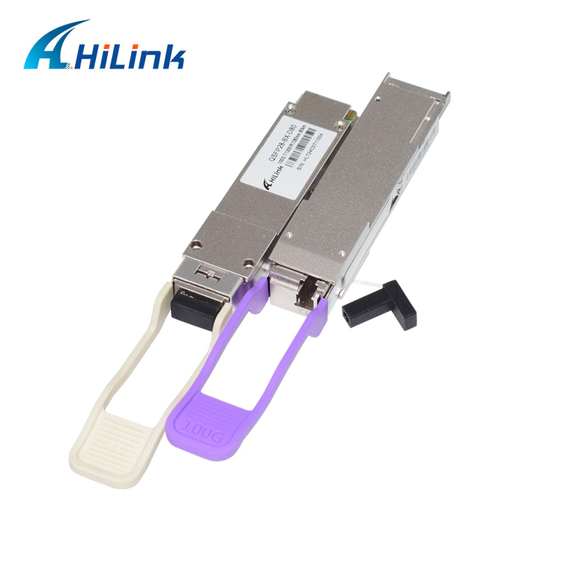 100Gb/s QSFP28 BiDi 80km Πηρακτηριστή θερμό-ενσωματώσιμο μοντέλο οπτικού δέκτη LC/UPC DOM