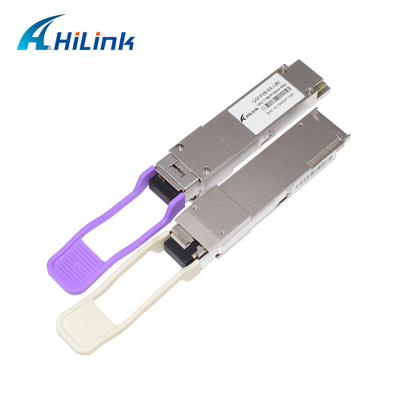 100Gb/s QSFP28 BiDi 80km Πηρακτηριστή θερμό-ενσωματώσιμο μοντέλο οπτικού δέκτη LC/UPC DOM