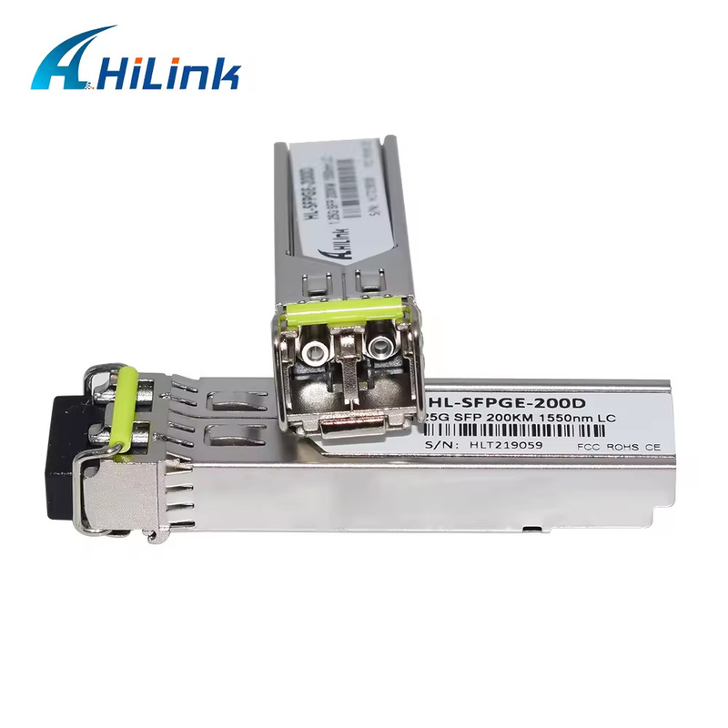 1000BASE 200KM GLC-ZX-SM-200 1.25G 1550nm 200KM SMF SFP Transceiver Διπλός σύνδεσμος LC