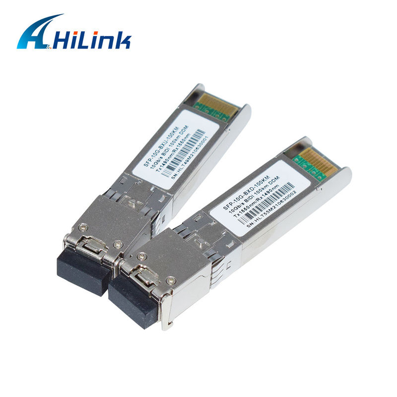 BIDI 10G WDM SMF οπτικός δέκτης SFP+ 100KM Tx1490nm/Rx1550nm με LC Fiber Optic Transceivers για δίκτυα FTTH