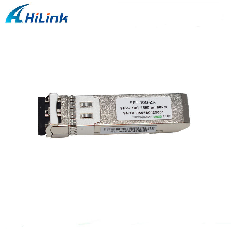 80 χλμ. Απόσταση SFP 10G SMF 1550nm ZR Duplex LC DDM Οπτική Μονάδα με μεταδότη EML