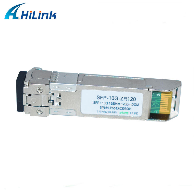 Διαμόρφωση πομπού-δέκτη οπτικών ινών Long-Range 10G Base SFP ZR 120KM 1550NM, συμβατή με σύνδεσμο LC