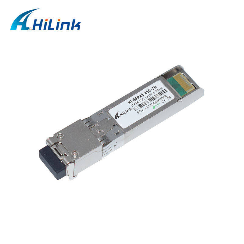25G ZR SFP 80KM LC 25G Ethernet SFP Transceiver DOM 1310nm Πηρακτήρες οπτικών ινών