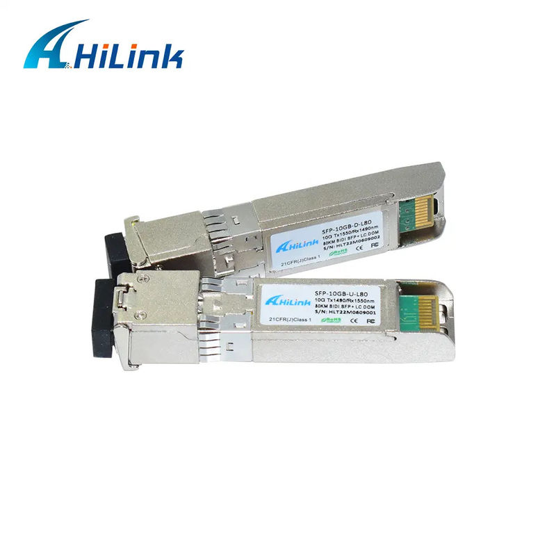 10G-ZR4-80KM 10G BIDI Μονάδα πομποδέκτη 80KM 1490nm/1550nm SFP+ STM-64 WDM 8SFP+ SMF