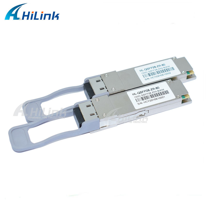 Σύνδεσμος LC SOA Pin Fiber Optic Transceiver Καλό προϊόν δικτύωσης επικοινωνίας QSFP28 ZR4 80KM LWDM4 1295-1304NM