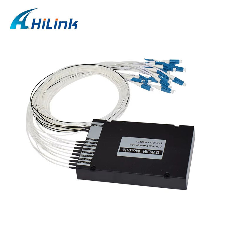 WDM διπλό LC UPC Γ εξοπλισμού 8CH 100GHZ DWDM MUX Demux διπλό κιβώτιο ABS ζωνών ινών