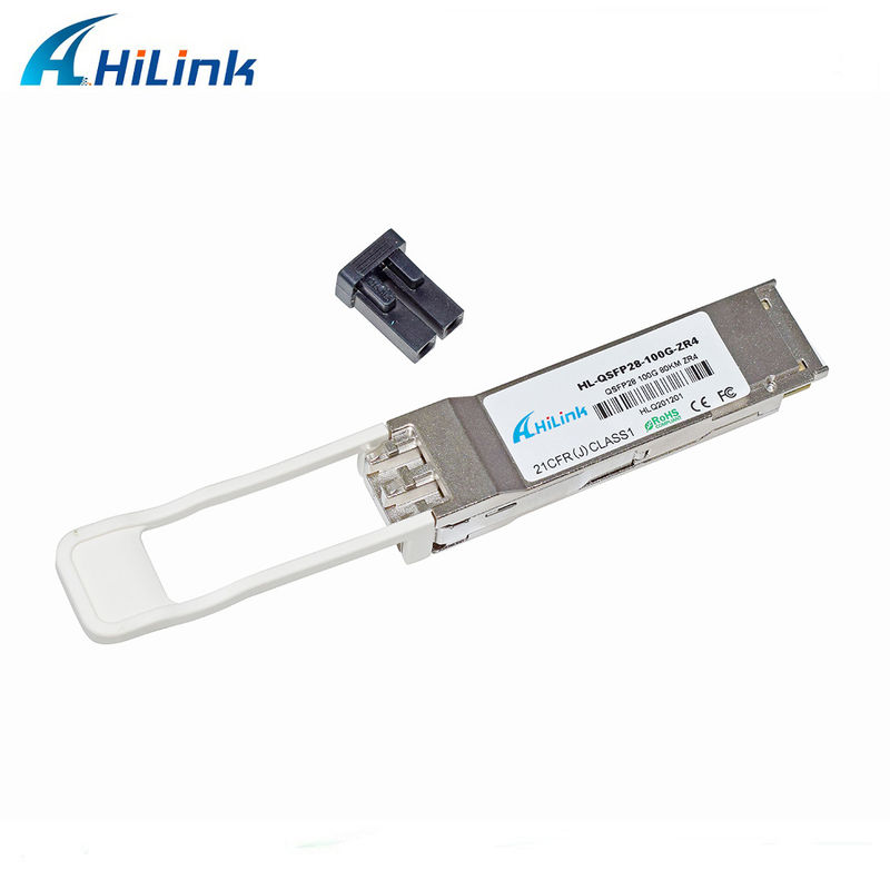 Χιλίνκ 100G QSFP28 ZR4 80KM LWDM 1295-1304NM SOA+PIN Duplex LC Connector Transceiver Module