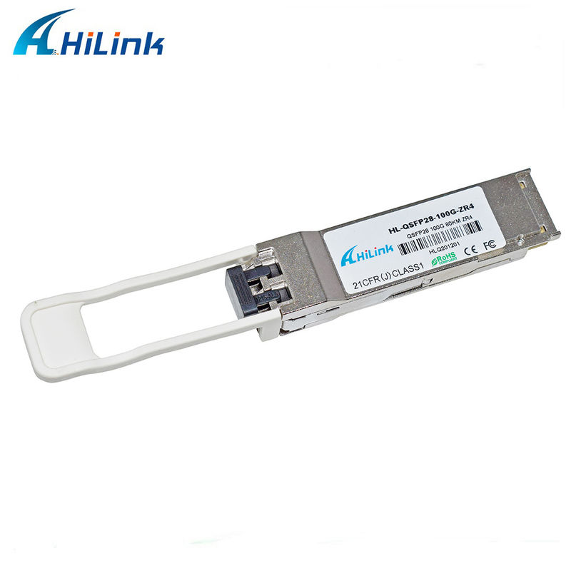 Χιλίνκ 100G QSFP28 ZR4 80KM LWDM 1295-1304NM SOA+PIN Duplex LC Connector Transceiver Module