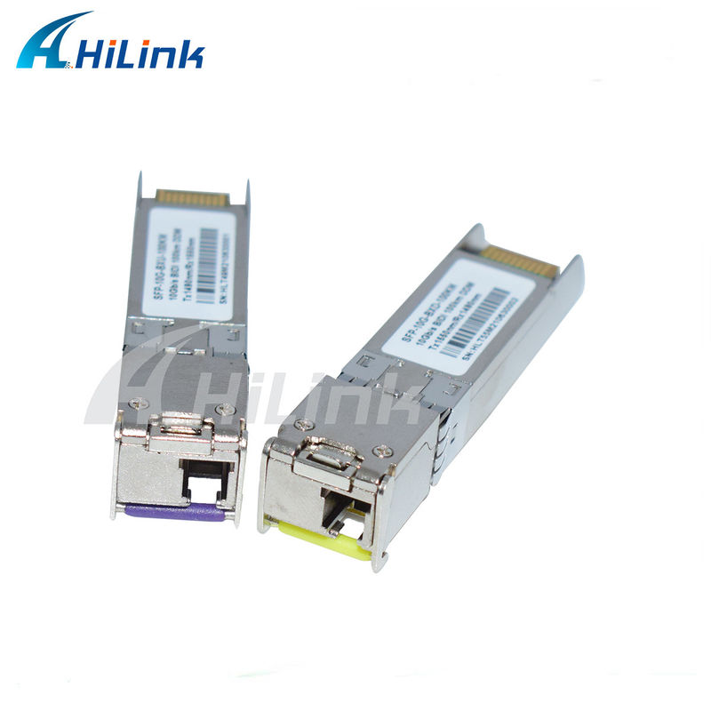 Δέκτης πομπού SFP BIDI 10G, εμβέλειας 3-100KM, 1490/1550NM EML APD για δικτύωση μεγάλης απόστασης