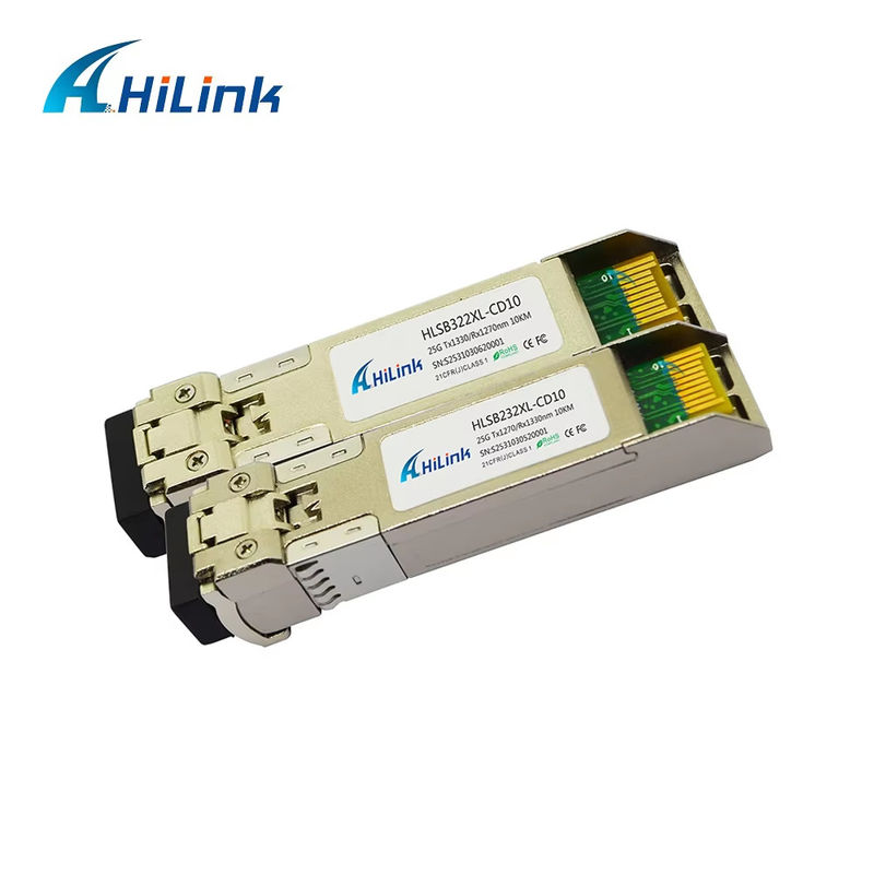 25G SFP28 BIDI Οπτική Μονάδα Fiber Connector LC 0 έως 70C 3km/10km/40km/60km