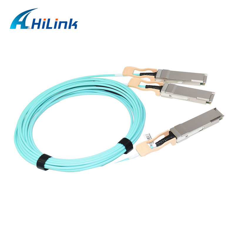 Πιστοποιημένο 200G QSFP56 σε 2*QSFP28 2*100G Active Optical Cable AOC Λύση για Μετάδοση Δεδομένων σε Ακραίες Θερμοκρασίες