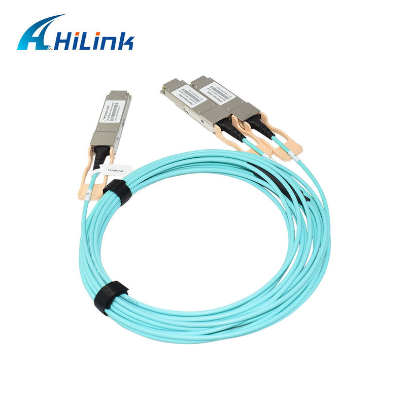 Πιστοποιημένο 200G QSFP56 σε 2*QSFP28 2*100G Active Optical Cable AOC Λύση για Μετάδοση Δεδομένων σε Ακραίες Θερμοκρασίες
