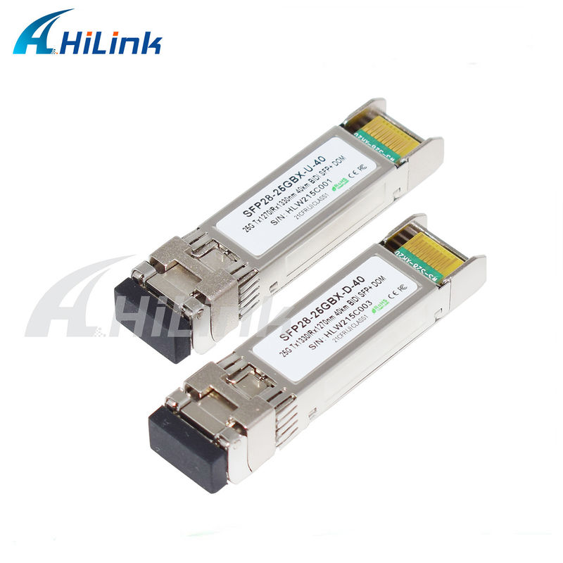 Πομποδέκτες SFP28 BIDI 25Gb/s 40Km LC μονής υποδοχής, Hot pluggable, Πλήρως συμβατοί με RoHS