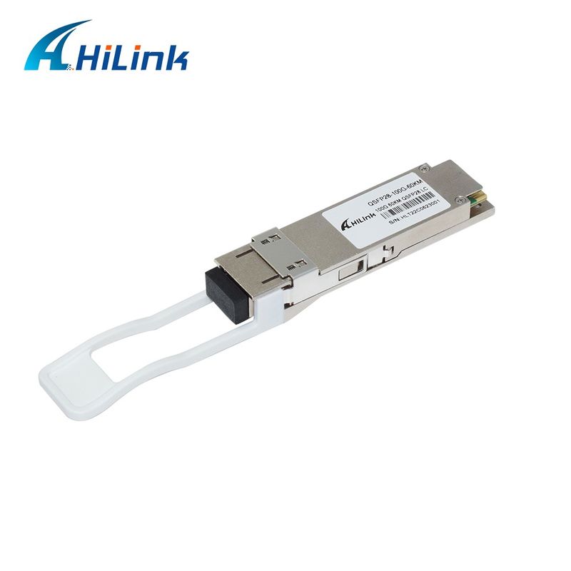 100Gb/s 60km QSFP28 Πομποδέκτης Hot Pluggable Διπλός Συνδετήρας LC EML+PIN με SOA  Single mode DDM