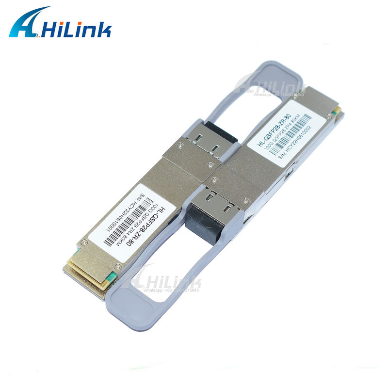 100Gb/s 80km QSFP28 Πομποδέκτης Hot Pluggable Διπλός Συνδετήρας LC LAN WDM EML TOSA SOA PIN SMF