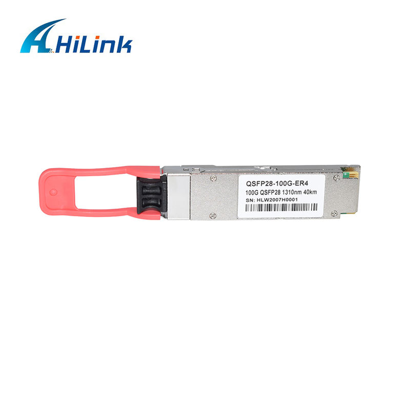 Δέκτης πομπού οπτικών ινών 100Gb/s QSFP28 ER4 40KM Hot Pluggable Duplex LC LAN WDM APD SMF Συμβατό με RoHS-6