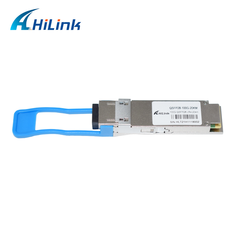 100Gb/s QSFP28 LR4 Οπτική μονάδα δέκτη 20KM Hot Pluggable Duplex LC Connector Single Mode RoHS Compliant