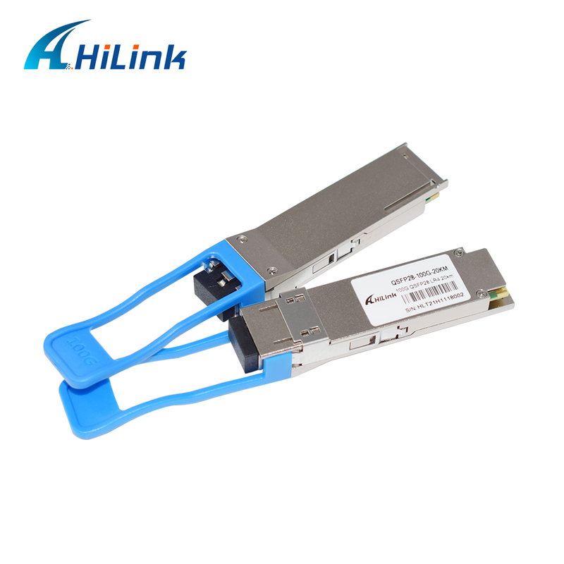 100Gb/s QSFP28 LR4 Οπτική μονάδα δέκτη 20KM Hot Pluggable Duplex LC Connector Single Mode RoHS Compliant