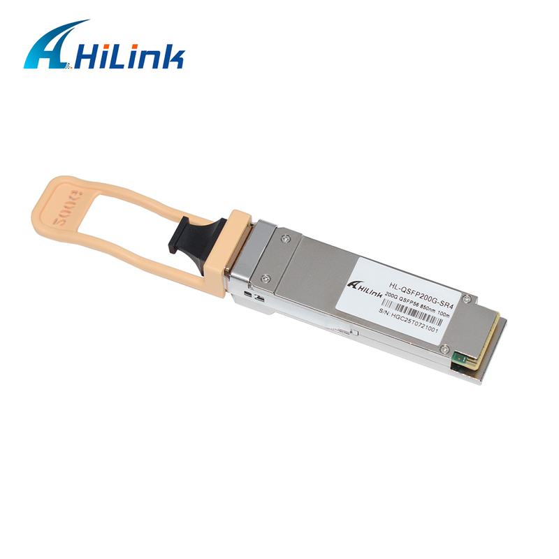 QSFP200G QSFP56 200G SR4 Hot Pluggable Optical Transceiver 70m@OM3 100m@OM4 FEC Single MPO12 Multimode Fiber RoHS complaint High Speed for 200GBASE-SR4 Ethernet links Data centers