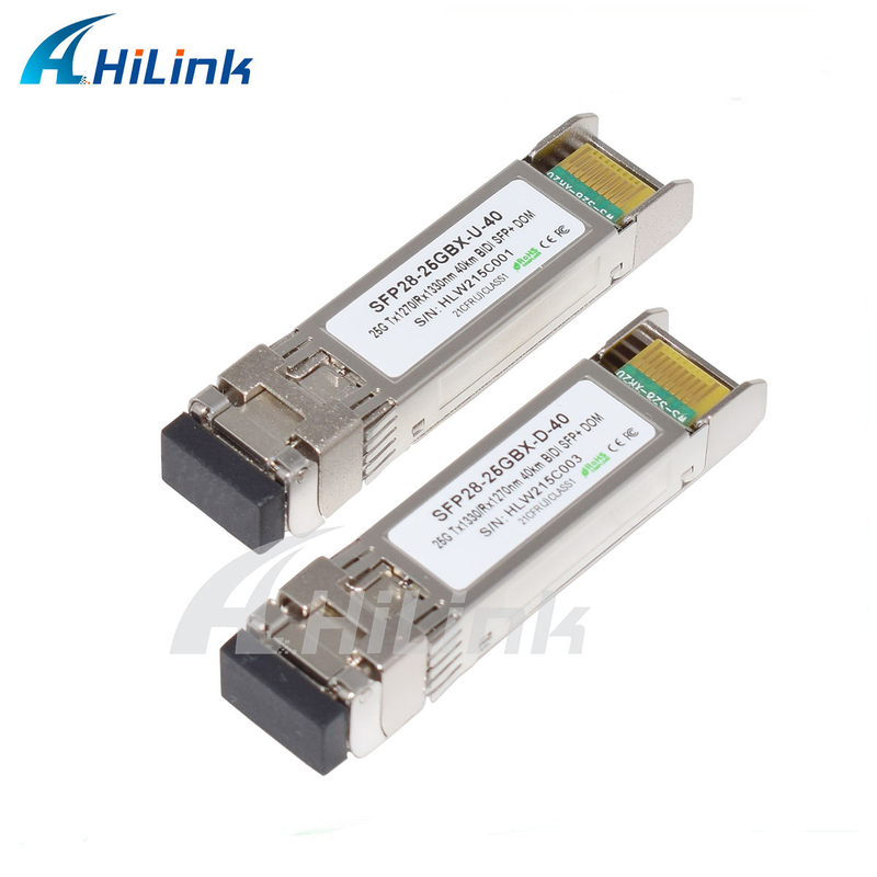 25Gbps BIDI 40KM 1270/1310nm 40KM APD LC DOM Transceiver 25G Ethernet Φύλακες οπτικών δέκτη