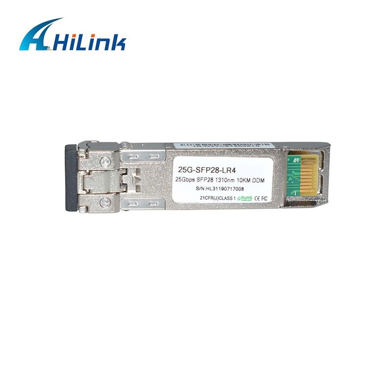 Οπτική μονάδα Hilink 25G SFP28 με παροχή ισχύος 3.3V για Ethernet 25GBASE-LR σε εμπορική περιοχή θερμοκρασίας