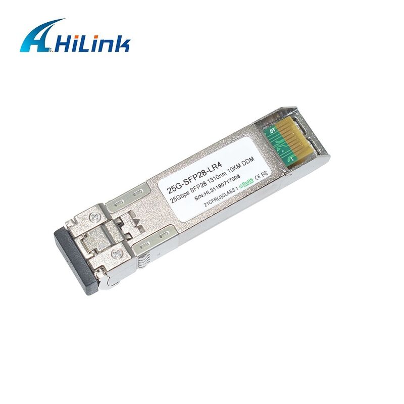 Οπτική μονάδα Hilink 25G SFP28 με παροχή ισχύος 3.3V για Ethernet 25GBASE-LR σε εμπορική περιοχή θερμοκρασίας