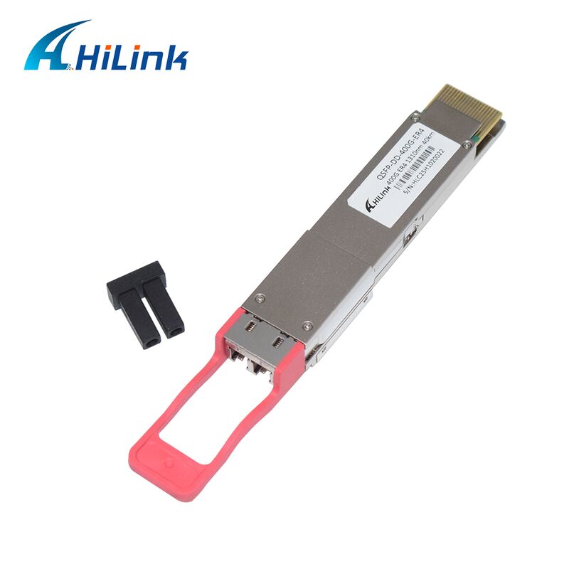 Μονάδα οπτικού δέκτη Hilink 400G QSFP-DD ER4 με μετάδοση 40km και ευαισθησία OMA <-14dBm συμβατή με το RoHS