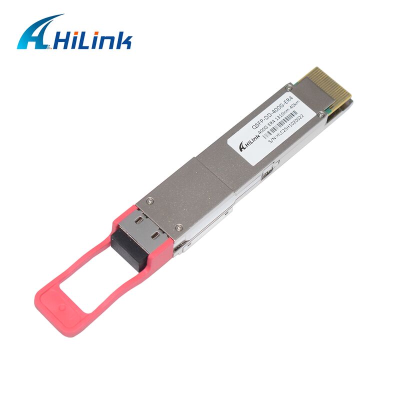 Μονάδα οπτικού δέκτη Hilink 400G QSFP-DD ER4 με μετάδοση 40km και ευαισθησία OMA <-14dBm συμβατή με το RoHS