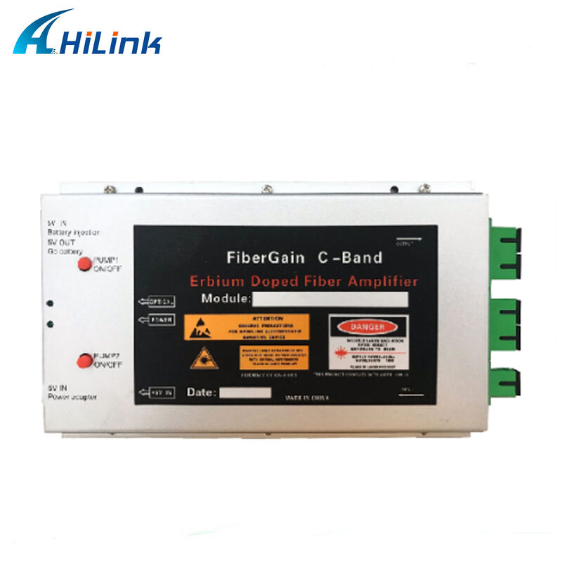 Hilink MINI Τύπου EDFA 1550nm 15dBm 1 είσοδος 1 έξοδος CATV Τηλεπικοινωνιακός ΕΝΙΣΧΥΤΗΣ ΟΠΤΙΚΩΝ ΙΝΩΝ ΝΤΟΠΙΝΟΥ ΜΕ ΕΡΒΙΟ