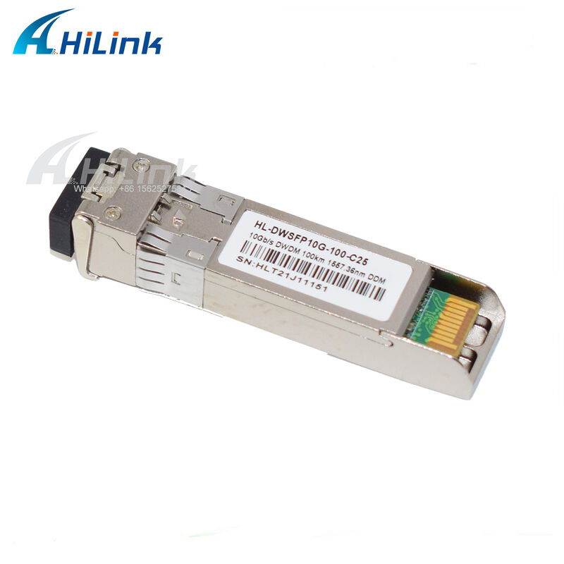 10G SFP+ DWDM Πηρακτήρας 80km 100km CH17~61 120km CH20~55 100GHz Βιομηχανική εμπορική θερμοκρασία