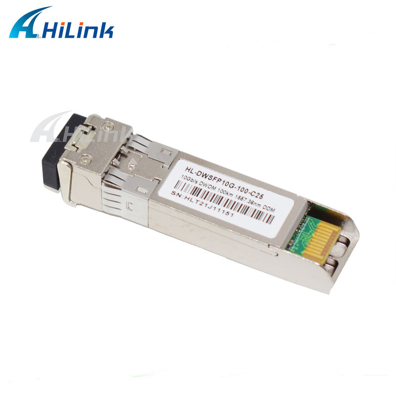 10G SFP+ DWDM Πηρακτήρας 80km 100km CH17~61 120km CH20~55 100GHz Βιομηχανική εμπορική θερμοκρασία