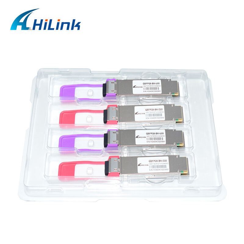 Οπτική μονάδα πομποδέκτη Hilink HL-QSFP28-100G-UD-20 100Gb/s 20km QSFP28 BIDI LR1 με σύνδεση LC Hot Pluggable