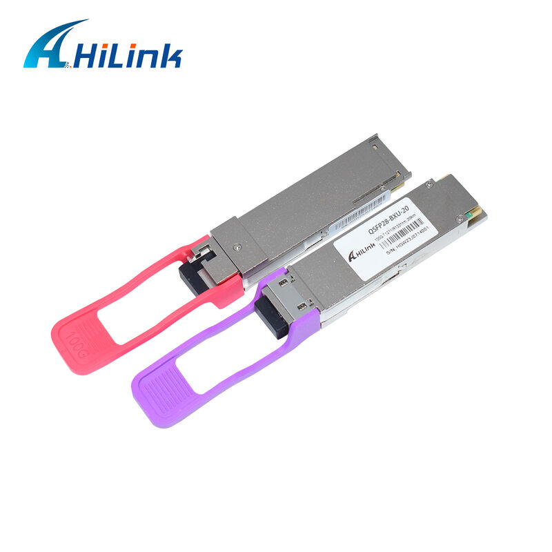 Οπτική μονάδα πομποδέκτη Hilink HL-QSFP28-100G-UD-20 100Gb/s 20km QSFP28 BIDI LR1 με σύνδεση LC Hot Pluggable