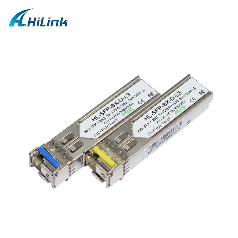 ενότητα 3km ινών SFP 1.25G Bidi βάση 1000 - bx-u Wdm 1550/1310nm 3 έτη εξουσιοδότησης