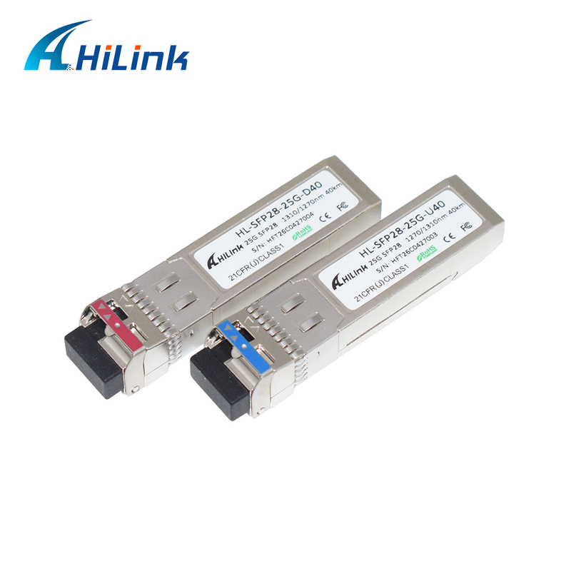 25GBASE SFP28 25G BIDI 10KM 1270/1330nm DML+PIN LC Οπτική Μονάδα Μεταβιβαστή DOM