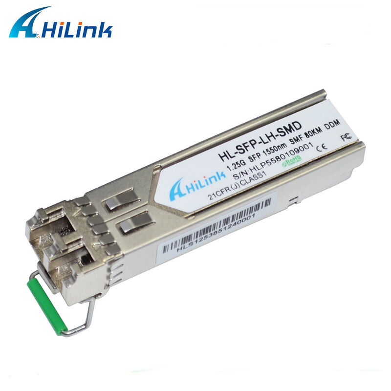 Χιλίνκ 1.25Gb/s Οπτικός δέκτης SFP 1550nm 80km Hot Pluggable GBIC RoHS Compliant