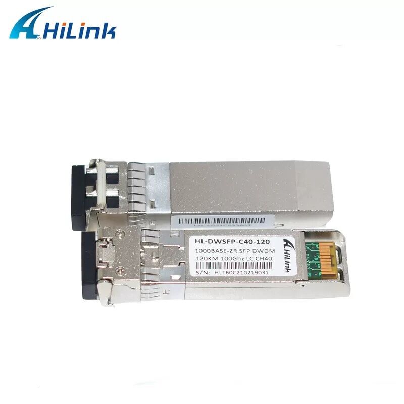 Χιλίνκ συμβατός 1.25G DWDM SFP οπτικός δέκτης με διπλό σύνδεσμο LC για απόσταση 40km/80km/120km/160km