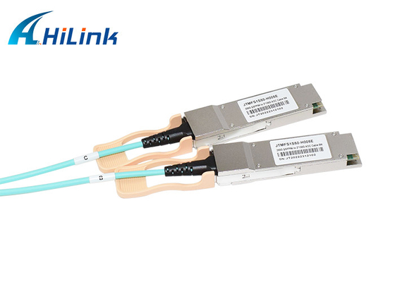 Ενεργό οπτικό καλώδιο 200G QSFP56 SR4 κέντρων δεδομένων στο καλώδιο 2xQSFP56 SR2 850nm 5m AOC
